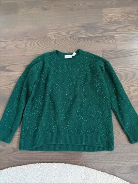 The Children's Place Dark Green Speckled Crewneck Sweater
